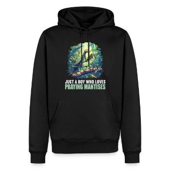 Gottesanbeterinnenen Gottesanbeterin - Männer Premium Bio Hoodie - Schwarz - Vorne - Nico (187cm)