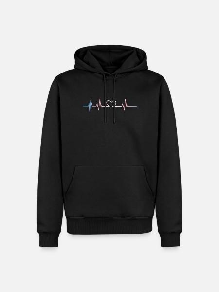 Transgender Trans LGBT Pride - Men’s Premium Organic Hoodie - black