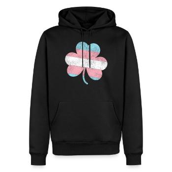 Fierté LGBT transgenre - Sweat à capuche Premium bio Homme - noir - Devant - Nico (187cm)