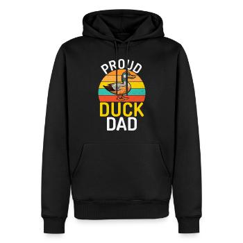 Cadeaux de canard pour les amateurs de canard - Sweat à capuche Premium bio Homme - noir - Devant - Nico (187cm)