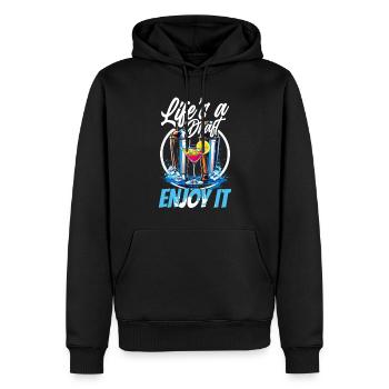 Barkeeper Barmann Bartending - Männer Premium Bio Hoodie - Schwarz - Vorne - Nico (187cm)