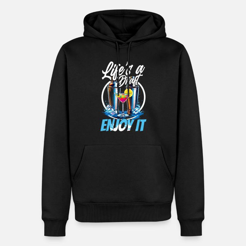 Barkeeper Barmann Bartending - Männer Premium Bio Hoodie - Schwarz