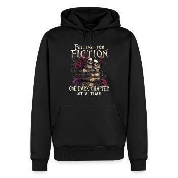 Romance sombre : Tomber dans la fiction : Un chapitre sombre - Sweat à capuche Premium bio Homme - noir - Devant - Nico (187cm)