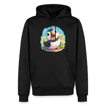 Papageientaucher - Männer Premium Bio Hoodie - Schwarz - Vorne - Nico (187cm)