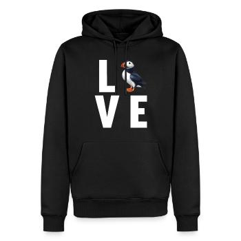 Papageientaucher - Männer Premium Bio Hoodie - Schwarz - Vorne - Nico (187cm)