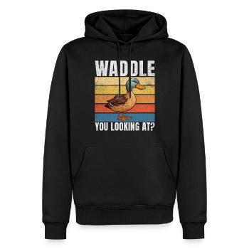 Duck Gifts for Duck Lovers - Männer Premium Bio Hoodie - Schwarz - Vorne - Nico (187cm)