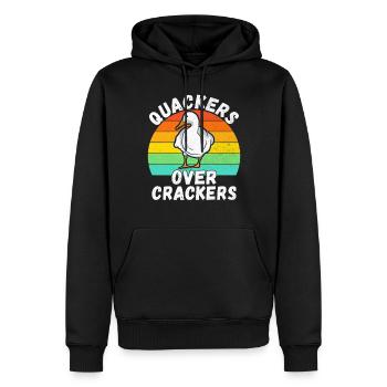Cadeaux de canard pour les amateurs de canard - Sweat à capuche Premium bio Homme - noir - Devant - Nico (187cm)