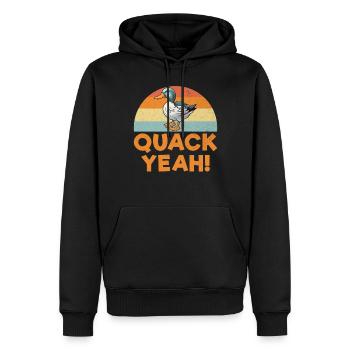 Cadeaux de canard pour les amateurs de canard - Sweat à capuche Premium bio Homme - noir - Devant - Nico (187cm)