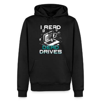Digital Forensics - Men’s Premium Organic Hoodie - black - Front - Nico (187cm)