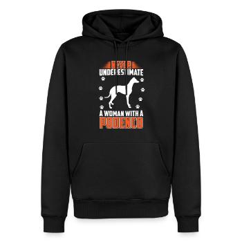 Podenco Greyhound Femme avec Podenco - Sweat à capuche Premium bio Homme - noir - Devant - Nico (187cm)