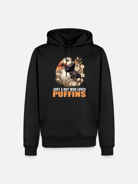 Puffin - Men’s Premium Organic Hoodie - black