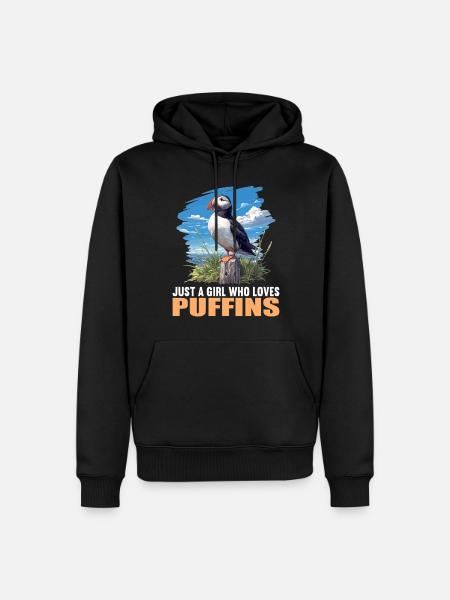 Puffin - Men’s Premium Organic Hoodie - black