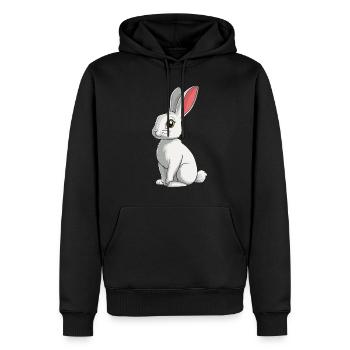 Hasen Hase - Männer Premium Bio Hoodie - Schwarz - Vorne - Nico (187cm)