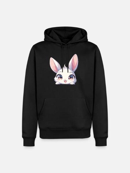 Lapin Lapin - Sweat à capuche Premium bio Homme - noir