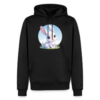 Lapin Lapin - Sweat à capuche Premium bio Homme - noir - Devant - Nico (187cm)