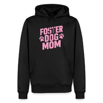 Famille d’accueil chien maman refuge pour animaux de compagnie drôle maman chiot - Sweat à capuche Premium bio Homme - noir - Devant - Nico (187cm)