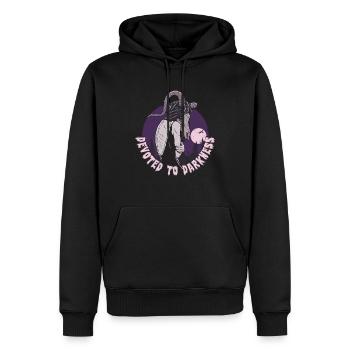 Dark Romance Devoted To Darkness - Männer Premium Bio Hoodie - Schwarz - Vorne - Nico (187cm)