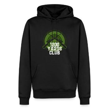 Tir à longue distance 1200 yards Club - Sweat à capuche Premium bio Homme - noir - Devant - Nico (187cm)