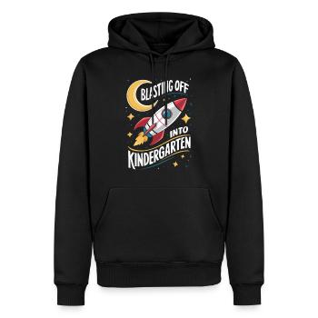 Départ de la maternelle pour la rentrée scolaire - Sweat à capuche Premium bio Homme - noir - Devant - Nico (187cm)