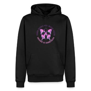 Dark Romance Book Club Desire & Darkness - Männer Premium Bio Hoodie - Schwarz - Vorne - Nico (187cm)