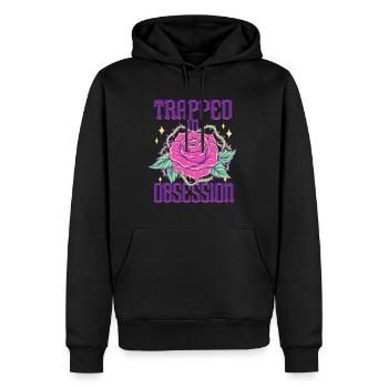 Dark Romance Trapped In Obsession - Männer Premium Bio Hoodie - Schwarz - Vorne - Nico (187cm)
