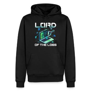 Digital Forensics - Men’s Premium Organic Hoodie - black - Front - Nico (187cm)