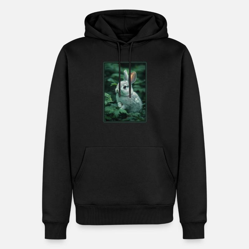 Hasen Hase - Männer Premium Bio Hoodie - Schwarz