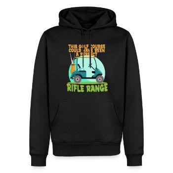 Tir à longue distance à longue portée - Sweat à capuche Premium bio Homme - noir - Devant - Nico (187cm)