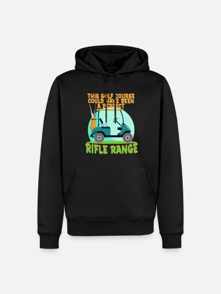 Langstreckenschießen Long Range - Männer Premium Bio Hoodie - Schwarz