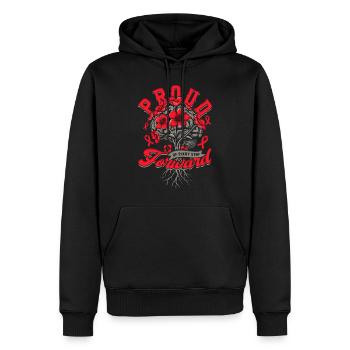 Schlaganfall Erholung Proud Of Every Step Forward - Männer Premium Bio Hoodie - Schwarz - Vorne - Nico (187cm)