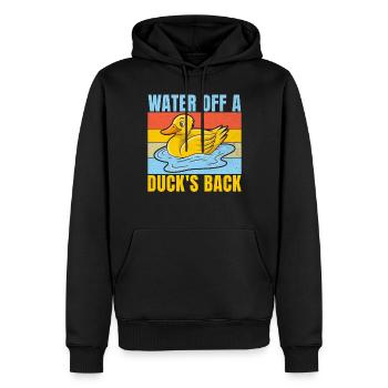 Cadeaux de canard pour les amateurs de canard - Sweat à capuche Premium bio Homme - noir - Devant - Nico (187cm)