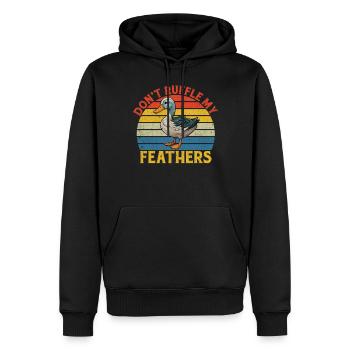 Cadeaux de canard pour les amateurs de canard - Sweat à capuche Premium bio Homme - noir - Devant - Nico (187cm)