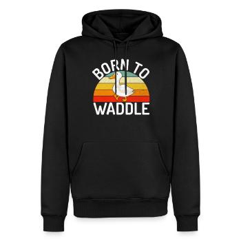 Cadeaux de canard pour les amateurs de canard - Sweat à capuche Premium bio Homme - noir - Devant - Nico (187cm)