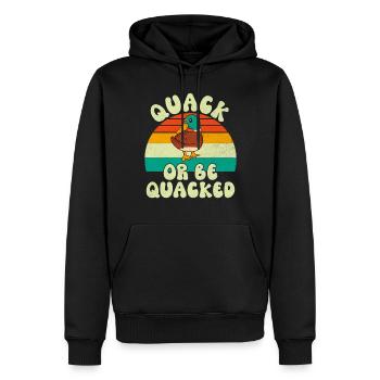Cadeaux de canard pour les amateurs de canard - Sweat à capuche Premium bio Homme - noir - Devant - Nico (187cm)
