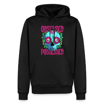 Dark Romance Obsessed And Possessed - Männer Premium Bio Hoodie - Schwarz - Vorne - Nico (187cm)