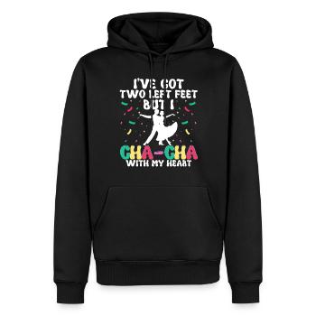 ChaCha Tanz Tanzen Cha Cha With My Heart - Männer Premium Bio Hoodie - Schwarz - Vorne - Nico (187cm)