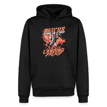 Discus throw - Men’s Premium Organic Hoodie - black - Front - Nico (187cm)