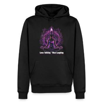 Meditation Lustiges Lachen Yoga - Männer Premium Bio Hoodie - Schwarz - Vorne - Nico (187cm)
