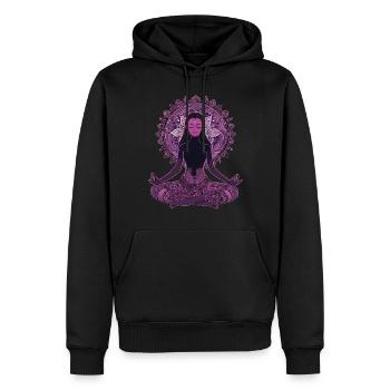 Meditation Lustiges Lachen Yoga - Männer Premium Bio Hoodie - Schwarz - Vorne - Nico (187cm)