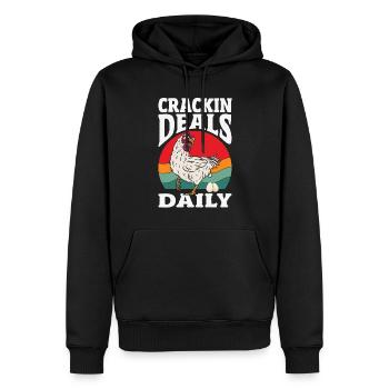 Unterstützen Sie lokale Eierhändler - Männer Premium Bio Hoodie - Schwarz - Vorne - Nico (187cm)