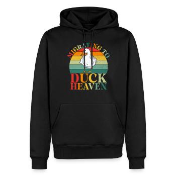 Cadeaux de canard pour les amateurs de canard - Sweat à capuche Premium bio Homme - noir - Devant - Nico (187cm)
