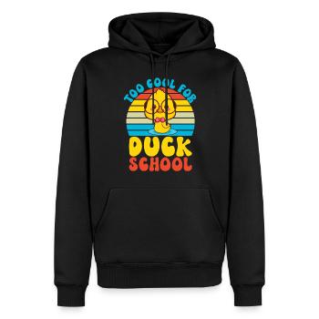Cadeaux de canard pour les amateurs de canard - Sweat à capuche Premium bio Homme - noir - Devant - Nico (187cm)