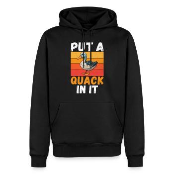 Cadeaux de canard pour les amateurs de canard - Sweat à capuche Premium bio Homme - noir - Devant - Nico (187cm)