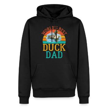Cadeaux de canard pour les amateurs de canard - Sweat à capuche Premium bio Homme - noir - Devant - Nico (187cm)