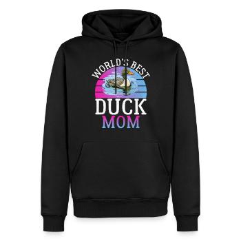 Cadeaux de canard pour les amateurs de canard - Sweat à capuche Premium bio Homme - noir - Devant - Nico (187cm)