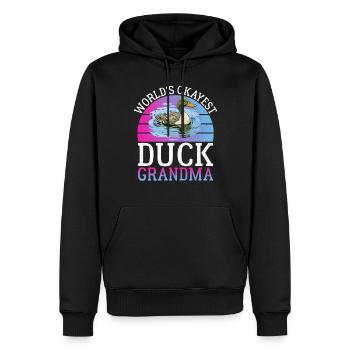 Cadeaux de canard pour les amateurs de canard - Sweat à capuche Premium bio Homme - noir - Devant - Nico (187cm)