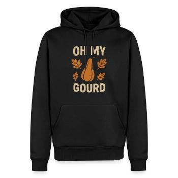 Oh mein Kürbis - Männer Premium Bio Hoodie - Schwarz - Vorne - Nico (187cm)