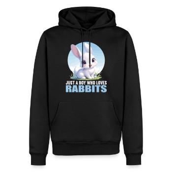 Bunny Bunny - Men’s Premium Organic Hoodie - black - Front - Nico (187cm)