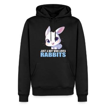 Bunny Bunny - Men’s Premium Organic Hoodie - black - Front - Nico (187cm)