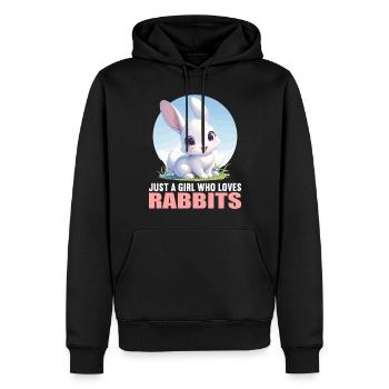 Bunny Bunny - Men’s Premium Organic Hoodie - black - Front - Nico (187cm)